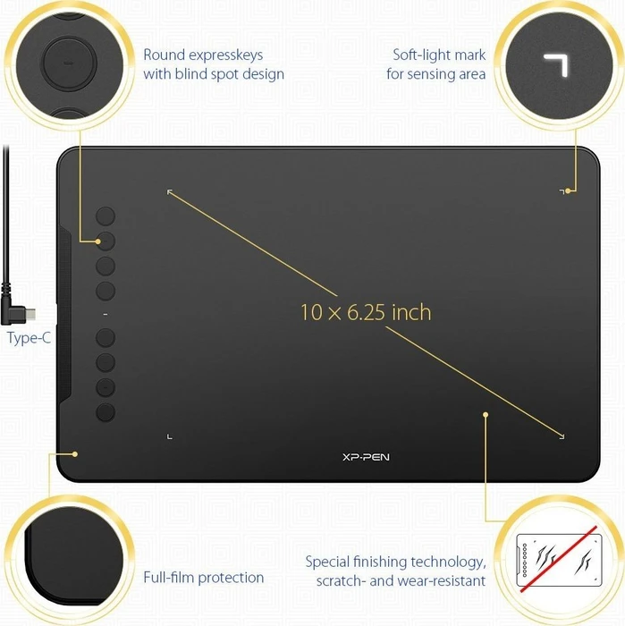 XP-Pen Deco 01, schwarz