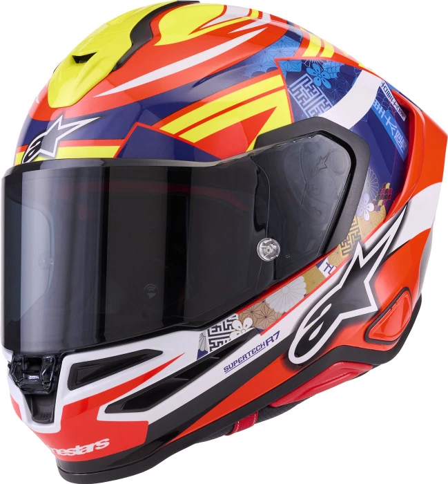 Alpinestars S-R7 aiyo Furusato rot/weiß/gelb/blau