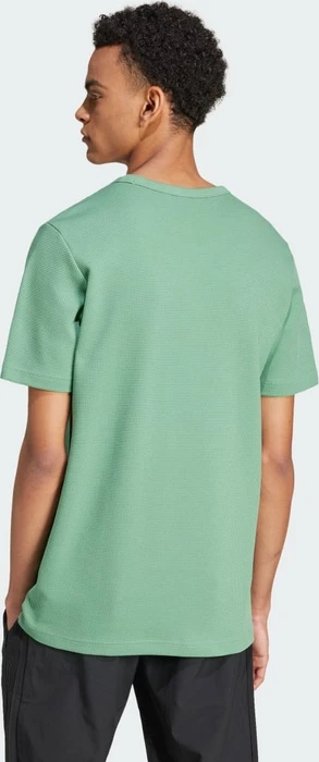 adidas Trefoil Essentials Waffle T-Shirt kurzarm preloved green (Herren)