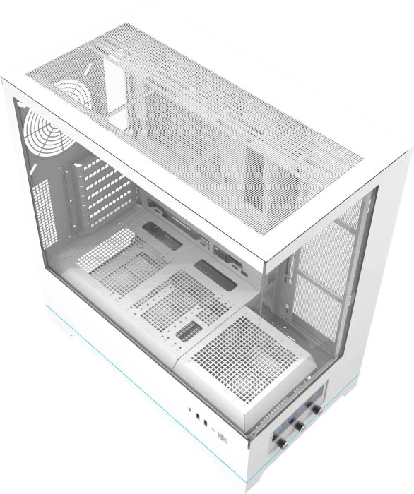 DarkFlash DY451 Pro White, Glasfenster