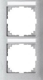 Merten System M M-Pure Rahmen 2fach senkrecht Thermoplast edelmatt, aluminium