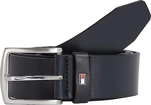Tommy Hilfiger Denton Leder mit Flag-Logo Gürtel midnight