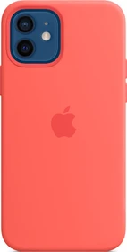 Apple Silikon Case mit MagSafe für iPhone 12/iPhone 12 Pro zitruspink