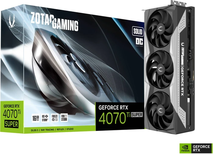 Zotac Gaming GeForce RTX 4070 Ti SUPER SOLID OC, 16GB GDDR6X, HDMI, 3x DP