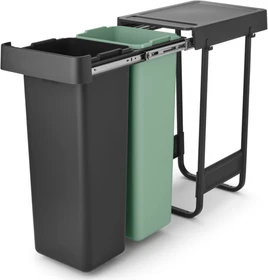 Brabantia Sort & Go Einbaumülleimer 2x30l dark grey