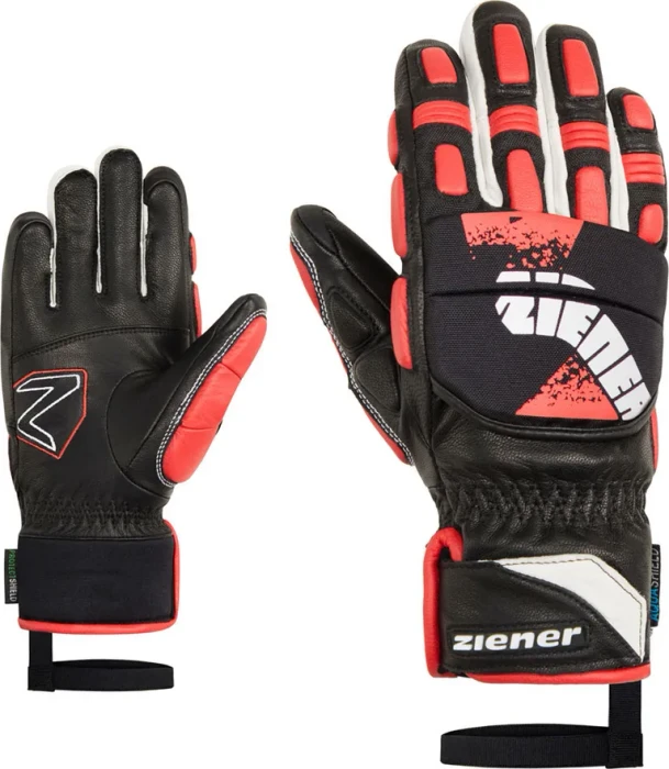 Ziener Lonos-Z HD Skihandschuhe schwarz/rot (Junior)