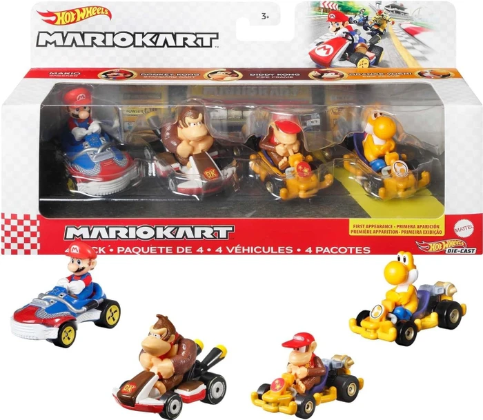 Mattel Hot Wheels Mario Kart Hot Wheels Mario Kart 4er-Pack (HDB22)