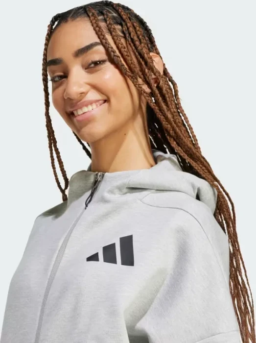 adidas Z.N.E. Zip Hoodie medium grey strata (Damen)