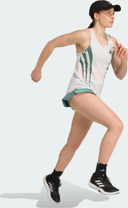 adidas adizero Archive Singlet Laufshirt ärmellos white/preloved teal (Damen)
