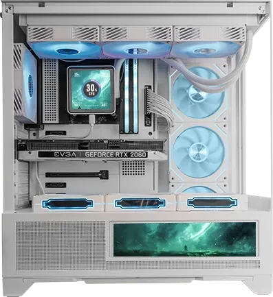 Mars Gaming MC-LCDX White, Glasfenster