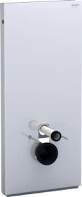Geberit Monolith Sanitärmodul für Wand-WC, 114cm, Glas weiß/Aluminium