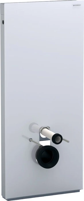 Geberit Monolith Sanitärmodul für Wand-WC, 114cm, Glas weiß/Aluminium
