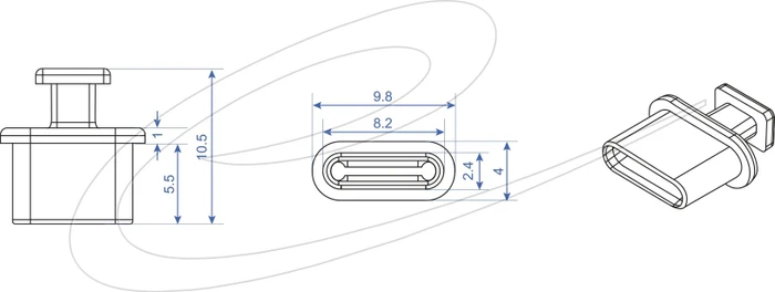 DeLOCK Staubschutz für USB-C Buchse, schwarz, 10 Stück