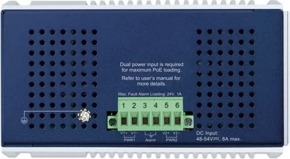 Planet IGS-1000 Industrial Railmount Gigabit Switch, 8x RJ-45, 2x SFP+, 360W PoE++