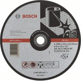 Bosch Professional AS30SBF Expert for Inox Trennscheibe, 230x3x22.23mm, 1 Stück
