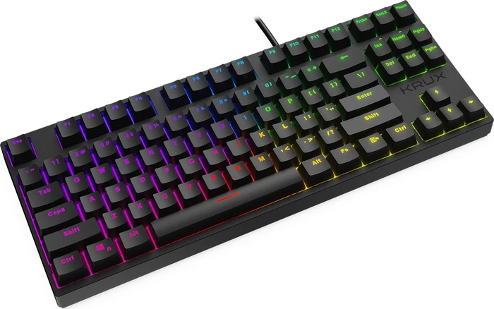Krux Atax Pro RGB, TKL, schwarz, LEDs RGB, Gateron RED, USB, US