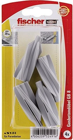 fischer GB 8x50 K Gasbetondübel, 8x50mm, 4 Stück
