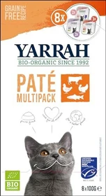 Yarrah Organic Cat Food Pâté with Chicken and Turkey, 100g