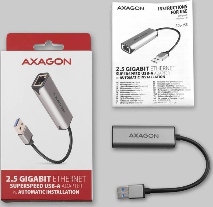 Axagon 2.5G LAN-Adapter, RJ-45, USB-A 3.0 [Stecker]