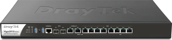 DrayTek Vigor 3910 Rackmount Gigabit Router, 10x RJ-45, 2x SFP+