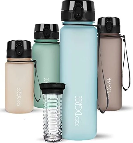720°DGREE uberBottle softTouch Trinkflasche 1l ice blue