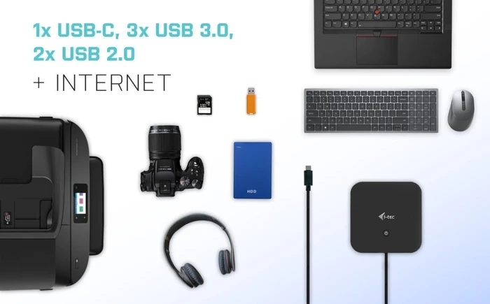 i-tec USB-C HDMI DP Docking Station, inkl. 112W Netzteil, USB PD 100W, USB-C 3.1 [Stecker]