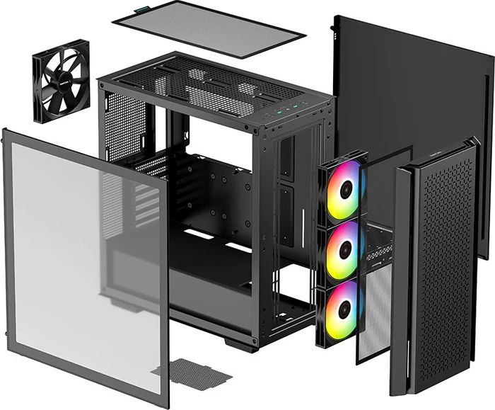 DeepCool CG560, schwarz, Glasfenster