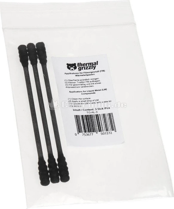 Thermal Grizzly Applikatoren für Flüssigmetall Wärmeleitpasten, 3er-Pack