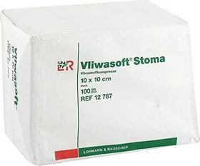 Lohmann & Rauscher Vliwasoft Stoma Kompressen 4-lagig steril, 10 x 10cm, 100 Stück