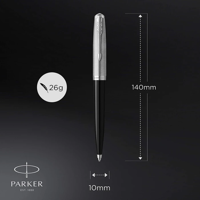Parker 51 Kugelschreiber black resin/chrome trim, Geschenkbox