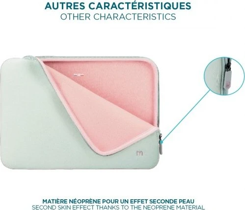 Mobilis Skin 14-16" Sleeve Notebook-Hülle, grau/rosa