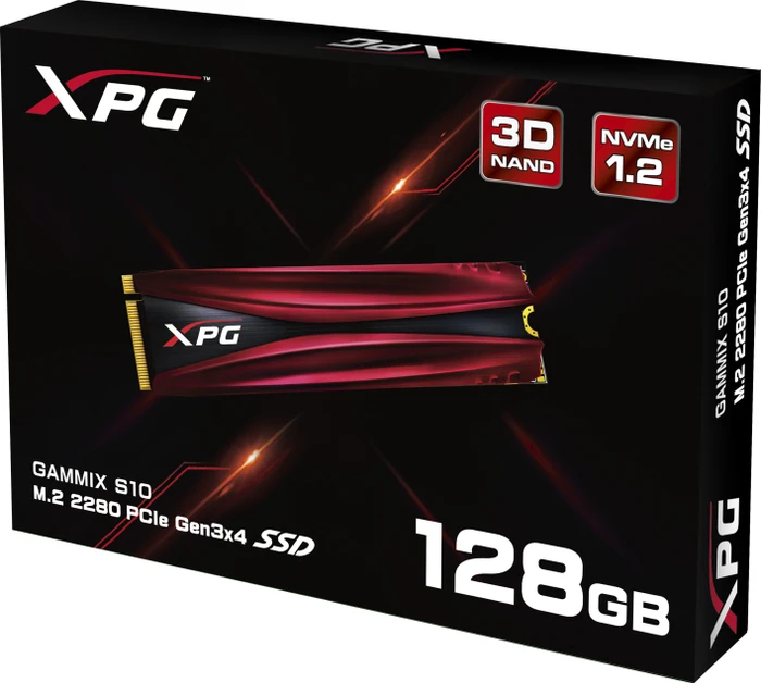 ADATA XPG Gammix S10 128GB, M.2 2280 / M-Key / PCIe 3.0 x4, Kühlkörper