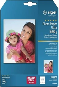 Sigel Photo Paper Ultra Inkjetpapier hochglänzend weiß, A4, 260g/m², 18 Blatt