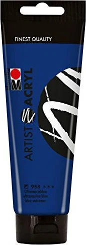 Marabu Artist Acryl Acrylfarbe, ultramarinblau, 120ml