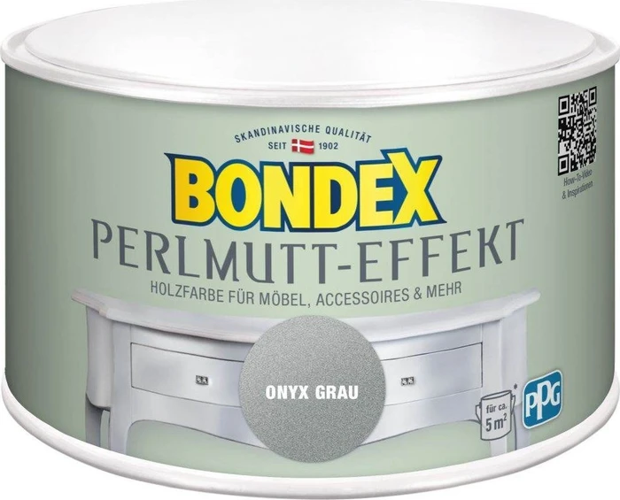 Bondex Perlmutt-Effekt Farbe innen onyx grau, 500ml