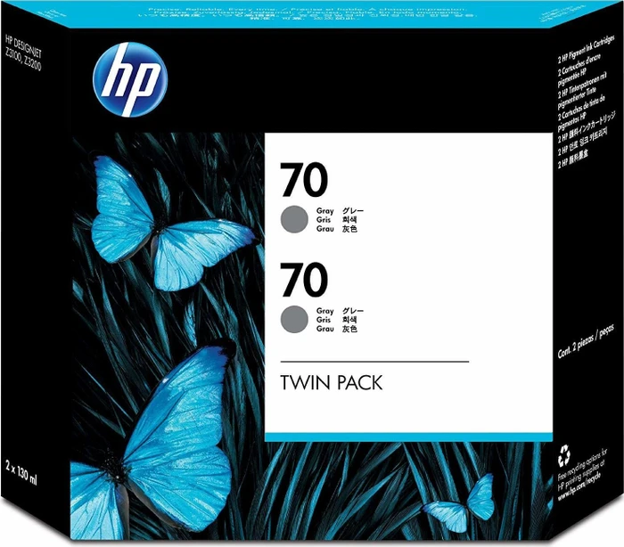 HP Tinte 70 grau, 2er-Pack