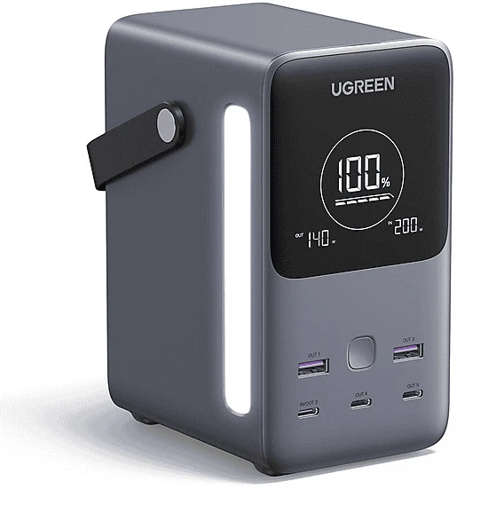 Ugreen 300W 48000mAh tragbares Ladegerät Powerbank silber/schwarz