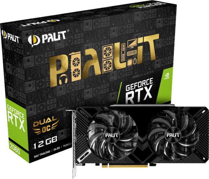 Palit GeForce RTX 2060 Dual OC 12GB, 12GB GDDR6, DVI, HDMI, DP