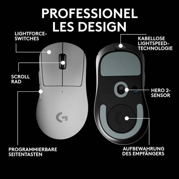 Logitech G Pro X Superlight 2 DEX Lightspeed weiß, USB
