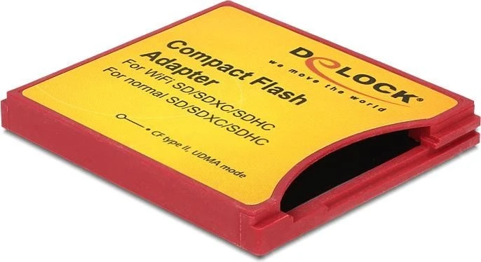 DeLOCK Adapter CompactFlash Typ II > SD Card, Single-Slot-Cardreader