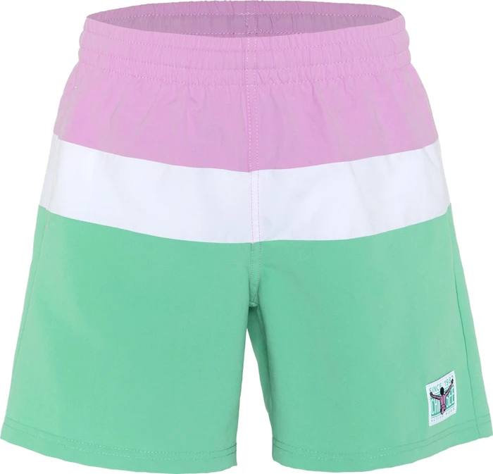 Chiemsee Blockstreifen-Design mit Jacquard Label Badeshorts orchid (Junior)