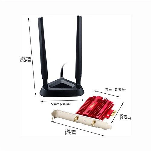 ASUS PCE-AC56, 2.4GHz/5GHz WLAN, PCIe x1