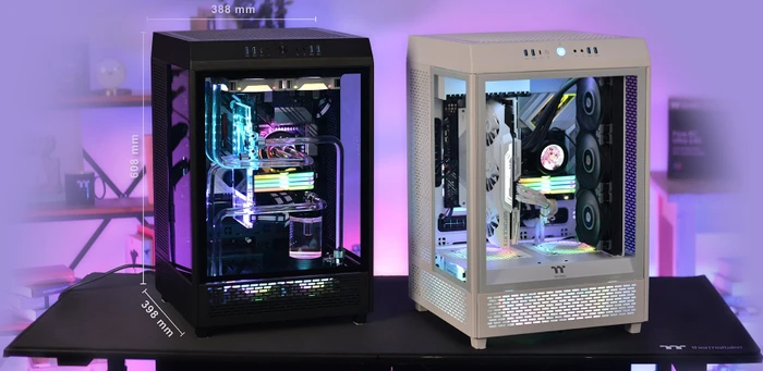 Thermaltake The Tower 500 Snow Edition, weiß, Glasfenster