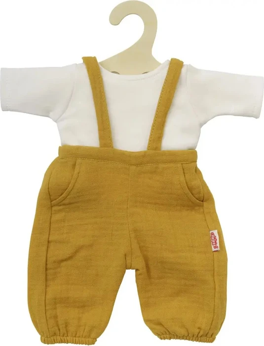 Heless Musselin-Latzhose mit T-Shirt honiggelb 35-45cm