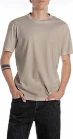 Replay Logo-Stickerei T-Shirt kurzarm turtledove (Herren)