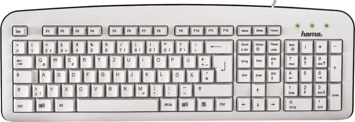 Hama K210 Basic Keyboard weiß, USB