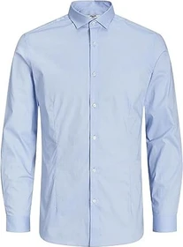 Jack & Jones Super Slim Fit Hemd langarm cashmere blue (Herren)