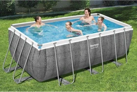 Bestway Power Steel Deluxe Frame Pool rechteckig 412x201x122cm