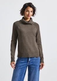 Street One Stehkragen Pullover nomad brown mel. (Damen)