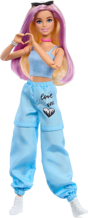 Mattel Barbie - Deluxe Style mit 4 Kleidungsstücken und Farbwechsel Haaren